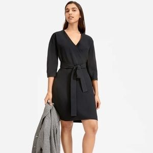 Everlane Japanese GoWeave Long-Sleeve Wrap Dress